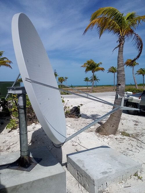 Small Satellite Dish in the Carribean Small Satellite Dish in the Carribean